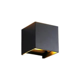 LED Wall Light, Surface Mounted Waterproof Wall Light Indoor Wall Lights Living Room Outdoor Porch, 6W Color, Black