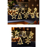Christmas Window Lights, Hanging Christmas Window Light with Suction Cup, Battery Operated Hanging Lamp Decorations for Holiday Store Snowman