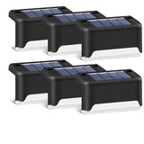 16 Pack Solar Patio Lights Waterproof LED Deck Lights for Patio Stairs Garden Pathway, Black Shell White Light