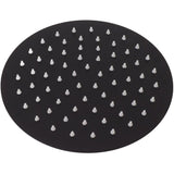 Ultra Thin Rainfall Shower Head, Fixed Rainfall Waterfall, Black Stainless Steel Round Shower Head, 8 Inch