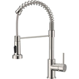 Kitchen Faucet, Kitchen Mixer Tap with 360 Degree Swivel High Arc Sink Sprayer Pull Down Sprayer 2 Modes, Stainless Steel