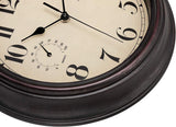 Waterproof Outdoor Wall Clock with Thermometer and Hygrometer, Retro Silent Non-Ticking Battery Operated Quartz Clock for Patio Home Decor, 12 Inch, Bronze