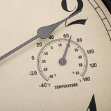 Waterproof Outdoor Wall Clock with Thermometer and Hygrometer, Retro Silent Non-Ticking Battery Operated Quartz Clock for Patio Home Decor, 12 Inch, Bronze
