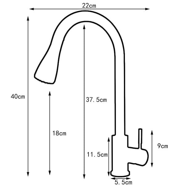 Black Kitchen Faucet, Stainless Steel Pull Down Sprayer Sink Mixer Tap, 2 Spray Modes, High Arc Spout