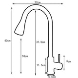 Black Kitchen Faucet, Stainless Steel Pull Down Sprayer Sink Mixer Tap, 2 Spray Modes, High Arc Spout