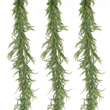 270cm Extra Long Lifelike Real Touch Norfolk Pine Swag Garland, Dense Full Soft Rubber Cypress Pine Vine, Large Neutral Green Christmas Mantel Greenery for Australian Farmhouse Holiday Styling