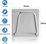 2-Pack Stainless Steel Sponge Holder for Kitchen Sink - Rustproof Brushed SUS304 Sponge Caddy Organizer, Wall/Surface Mount, Drainage Design, Clutter-Free Storage