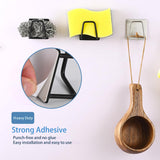 2-Pack Stainless Steel Sponge Holder for Kitchen Sink - Rustproof Brushed SUS304 Sponge Caddy Organizer, Wall/Surface Mount, Drainage Design, Clutter-Free Storage