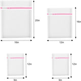 4Pcs Mesh Laundry Bags, Lingerie Bags for Washing Delicates,Mesh Wash Bags for Toy Storage & Cleaning, Travel Storage Organizer Bag, Dorm Room Essentials (1 Large, 1 Medium, 2 Small) (Fine Net)
