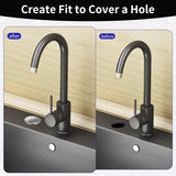 2 Inch Kitchen Sink Hole Covers, Faucet Hole Cover Stainless Steel Wash Basin Kitchen Sink Tap Hole Plate Stopper, Sealed Decoration Hole Cover (Silver)