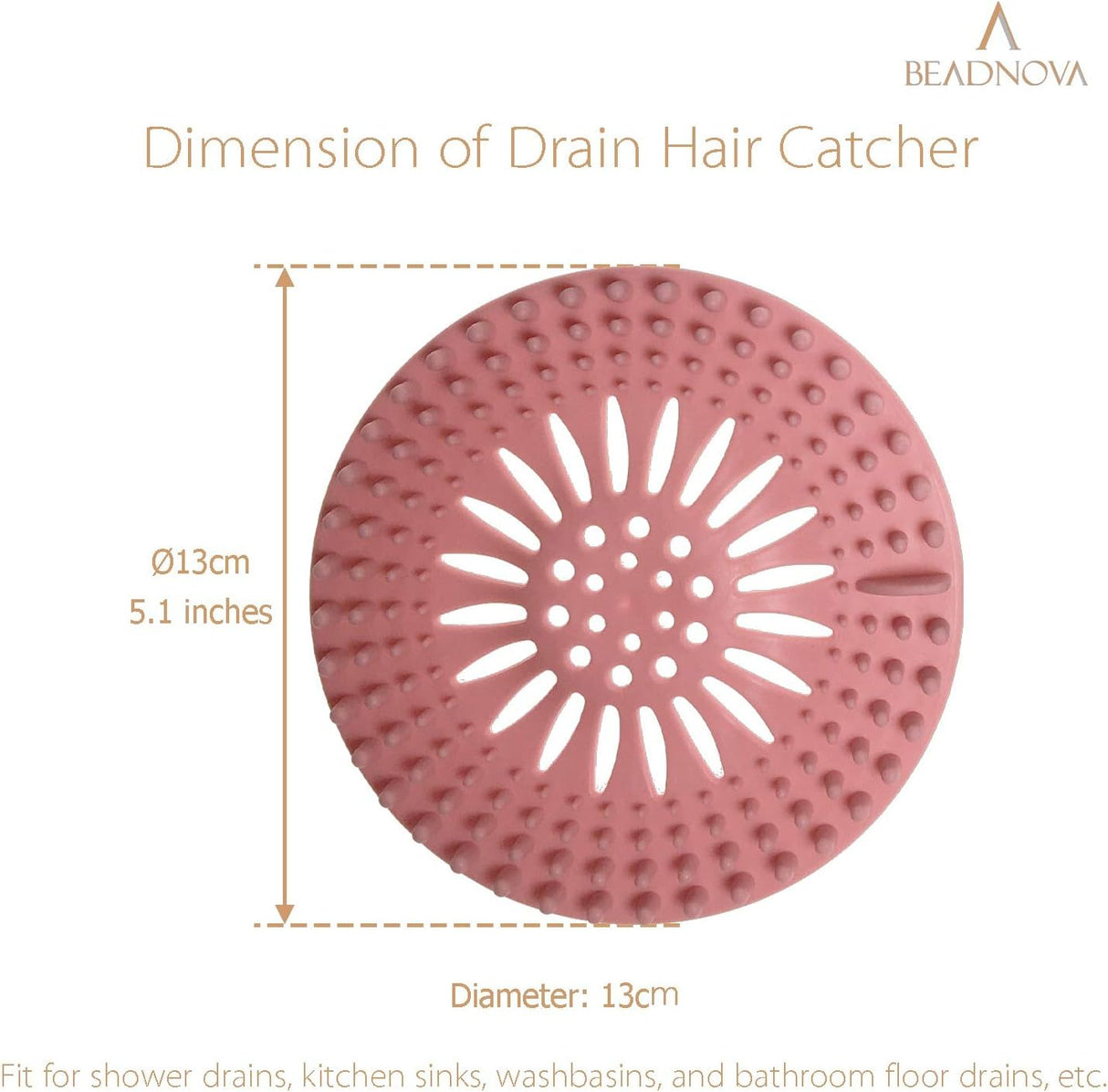 Drain Hair Catcher Cover Silicon Shower Drain Hair Trap Universal Stopper for Shower Bathroom Bathtub Kitchen Tub (Mix Colors, 4 Pack)