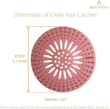 Drain Hair Catcher Cover Silicon Shower Drain Hair Trap Universal Stopper for Shower Bathroom Bathtub Kitchen Tub (Mix Colors, 4 Pack)
