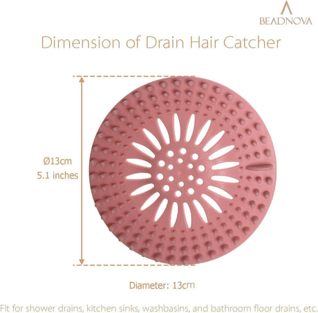 Drain Hair Catcher Cover Silicon Shower Drain Hair Trap Universal Stopper for Shower Bathroom Bathtub Kitchen Tub (Mix Colors, 4 Pack)