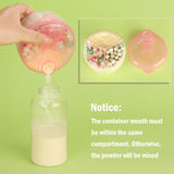 Baby Formula Dispenser On The Go, Formula Container to Go, Non-Spill Rotating Three-Compartment Formula Dispenser and Snack Storage Container for Infant Toddler Traveling