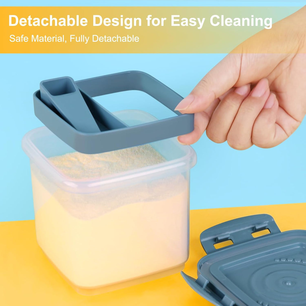 Formula Dispenser On The Go, Formula Container to Go, Portable Milk Powder Kids Snack Container with Scoop for Infant Toddler Travel Outdoor Picnic