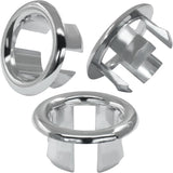 6 Pack Sink Overflow Ring Round Basin Trim Drain Cap Cover Sink Basin Trim Overflow Cover Hole Insert in Cap for Kitchen Bathroom, Chrome