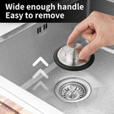 Kitchen Sink Drain Stopper Cover, 2PCS Stainless Steel Garbage Disposal Stopper 3.34 Inch Drain Plug, Fits Standard Kitchen Sink Size of 3-1/2 Inch