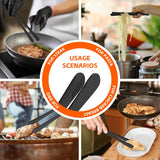 Kitchen Tongs for Cooking - 2PCS 12" Stainless Steel Cooking Tongs Tweezers, Metal Fine Kitchen Utensils with Precision Serrated Tips, Professional Chef Tweezers for Serving, BBQ, Pasta, Salad