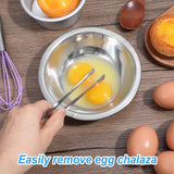 2PCS Egg Chalaza Removal Tool,Stainless Steel Tongs,Toothed Design Eggshell Fragment Membrane Remover Tong,Multipurpose Kitchen Tool for Cooking Food Cake Bakers Pastry Chefs