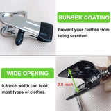 Boot Hangers Clips, 16 Pack Laundry Hooks Hanging Clips Clothes Pins Closet Hanger Organizer Clamps Socks Towel Clips Heavy Duty Clothespins Bulk Hanger Clips for Closet Travel Pants Socks Handbags