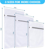 Mesh Laundry Bags for Delicates, 3 Pack Laundry Bags Mesh Wash Bags in 3 Sizes(1 Large, 1 Medium, 1 Small), Durable and Gentle Lingerie Bags for Washing Delicates, Garment Bag for Washing Machine