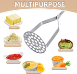 Potato Masher Stainless Steel,Mashed Potatoes Masher Kitchen Tool, Handle Potato Smasher for Potatoes,Avocado, Vegetables, Meat,12Inch Heavy Duty Metal Mashing Utensil, Dishwasher Safe