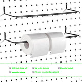 2 Pack Pegboard Towel Holder Pegboard Hooks for Paper Towels, Kitchen Towels, Stickers, Tapes Great Peg Board Organizer Accessories for Workshop, Garage, Kitchen