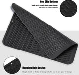 Silice Dish Drying Mat, N-Slip Easy Clean Sink Mat Large Heat-resistant Dish Drainer Mat for Kitchen Counter, Sink, Refrigerator or Drawer liner (16" x 12", BLACK)