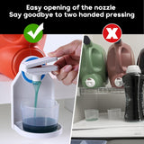 Laundry Detergent dispenser Cup Holder,Nozzle Upgraded Labor-Saving Switch Easily No More runny or Messy Laundry Detergent, Laundry Cup Holder and drip Tray room organizati and storage