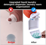 Laundry Detergent dispenser Cup Holder,Nozzle Upgraded Labor-Saving Switch Easily No More runny or Messy Laundry Detergent, Laundry Cup Holder and drip Tray room organizati and storage