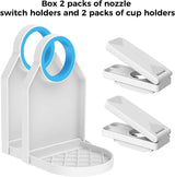 2 Pack Laundry Detergent Dispenser Cup Holder, Nozzle butt upgrade，Easily No More runny or Messy Laundry Detergent, Laundry Cup Holder and drip Tray Room Organizati and Storage