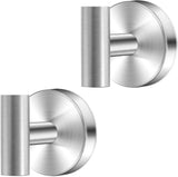 2 Pack Heavy Duty Sucti Cup Hooks - No Drill Shower Hooks for Bathroom, Kitchen & Glass Doors, Wall-Mounted Towel Holder, Hanging Hanger for Robes, Strg Hold  Tile, Window, Mirrors - Silver