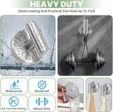 2 Pack Heavy Duty Sucti Cup Hooks - No Drill Shower Hooks for Bathroom, Kitchen & Glass Doors, Wall-Mounted Towel Holder, Hanging Hanger for Robes, Strg Hold  Tile, Window, Mirrors - Silver