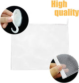Petluno Bath Toy Organizer Mesh Storage Baby Shower Toys Bathtub Net Bag Kids Quick Dry Holder 2 X Bathroom & 6 Strong Suction Hooks (White)
