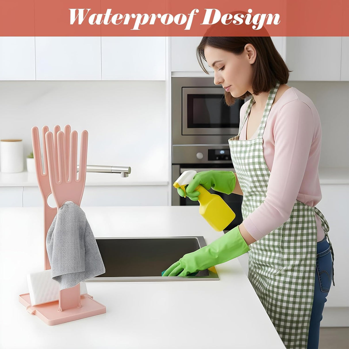 2 Pcs Kitchen Glove Holder, Kitchen Glove Stand Holder Plastic Glover Drying Dryer Rack
