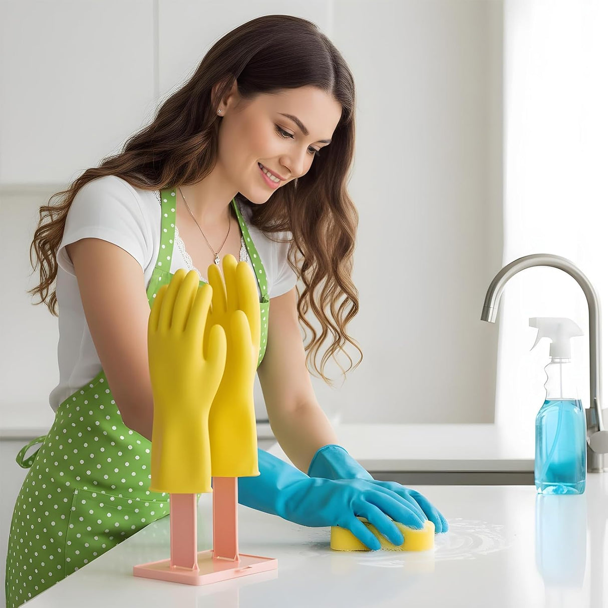 2 Pcs Kitchen Glove Holder, Kitchen Glove Stand Holder Plastic Glover Drying Dryer Rack