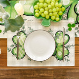 Bufflao Plaid Shamrock St. Patrick's Day Placemats Set of 4, 12x18 Inch Seasonal Spring Table Mats for Party Kitchen Dining Decoration