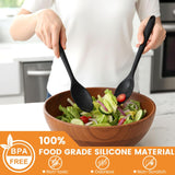 Silicone Spoons for Cooking, 4PCS 10.8 Inch Nonstick Kitchen Serving Spoons, Heat Resistant Silicone Cooking Utensils Set for Stirring, Mixing, Baking, House Warming Gifts & Stocking Stuffers
