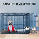 2PCS Kennel Water Bowl Hanging,Stainless Steel Puppy Bowls for Small Dog Cage,Kennel, Crate, Catio Accessories,Dog Crate Water Bowl Dish Feeder Food Holder No Spill(8oz/1cup)