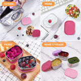 Small (1 CUP) Stainless Steel Snack Containers for Kids | Easy Open Leak Proof Food Containers with Silicone Lids - Perfect l Toddler Lunch Box for Daycare and School (8oz)