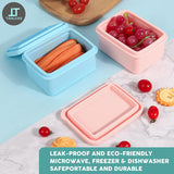 Silicone Snack Containers for Kids, Leak Proof Microwavable Small Lunch Box Containers with Lids for Toddlers, 1 Cup BPA Free Freezer Molds for Soups/Baby Food Storage (13.5oz*2)