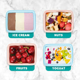 Silicone Snack Containers for Kids, Leak Proof Microwavable Small Lunch Box Containers with Lids for Toddlers, 1 Cup BPA Free Freezer Molds for Soups/Baby Food Storage (13.5oz*2)