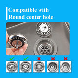 [2 Pack]  Kitchen Sink Strainer - Sink Drain Stopper - Kitchen Sink Plug with Anti-Clogging Basket - Bouchon Evier Cuisine - Compatible with 79–83mm Inner Diameter