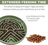 Slow Feeder Dog Bowl for Medium & Small Pets, Anti Choking Puzzle Dog Food Bowl with Non-Slip Base, Interactive Pet Slow Eating, Silicone Cat Feeder for Puppies & Cats