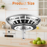 Kitchen Sink Strainer - 2Pack Sink Drain Stopper, 80mm(3.15in) Stainless Steel Kitchen Sink Accessories Plug with Anti-Clogging Basket, Bouchon Evier Cuisine