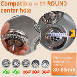 Kitchen Sink Strainer - 2Pack Sink Drain Stopper, 80mm(3.15in) Stainless Steel Kitchen Sink Accessories Plug with Anti-Clogging Basket, Bouchon Evier Cuisine