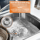 Kitchen Sink Strainer - 2Pack Sink Drain Stopper, 80mm(3.15in) Stainless Steel Kitchen Sink Accessories Plug with Anti-Clogging Basket, Bouchon Evier Cuisine