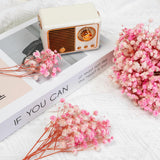 1500+ Mini Pink Dried Babys Breath Flowers, 50pcs Baby Breath Bouquet, 6'' Natural Gypsophila Bulk, Dried Flowers for Gifts, DIY Crafts, Wedding Decor, Card Making, Vase Filler, Wreath Floral