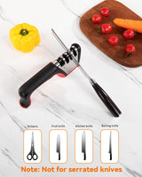 4-in-1 Knife Sharpener, Kitchen Knife Accessories for Ceramic Knives, Steel Knives and Scissors, Aiding in Repair, Restoration, and Polishing of Blades
