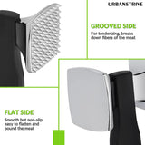 Premium Heavy Duty Meat Tenderizer Hammer, Stainless Steel Meat Mallet Tenderizer, Dual-Sided Meat Hammer Tenderizer, Meat Pounder Kitchen Mallet for Beef, Chicken Pounder, Black